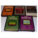 (5) Vintage Atari Video Game Program Cartridges -