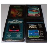 (4) Vintage Atari Video Game Program Cartridges -