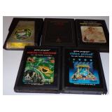 (5) Vintage Atari Video Game Program Cartridges -