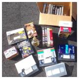 Lot of NASCAR Racing VHS Cassette Tapes, Tin,