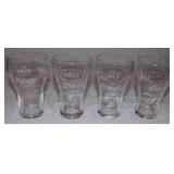 (4) Coca Cola Coke Drinking Glasses - One Has