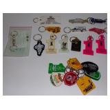 Lot of Vintage Keychains - Some Local Advertising