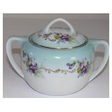 Antique Rudolstadt Germany Hand Painted Sugar