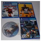 (4) PS4 Playstation 4 Video Games - Iron Man VR,