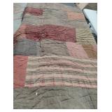 Vintage denim handmade quilt. Need repair 60 x 80