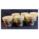 Ceramic pots. 4 large and 2 small