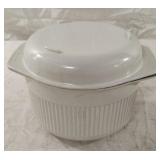 2-quart microwaveable casserole dish.