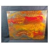 Resin artwork 20 1/2 x 16 1/2