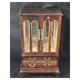 Wooden Jewlery Box 19"T 11"W 6"D