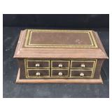 Vintage Wooden Desk Box 10ï¿½"x 6ï¿½"x 5"