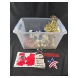 Tub of Mixed Holiday Decor