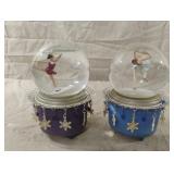 Hallmark musical snow globes