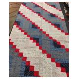 Handmade quilt facing 74 x 56