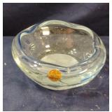 Vintage Dalian glass  cobalt blue Murano style