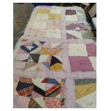 Vintage handmade quilt. Need repair 64 x 76