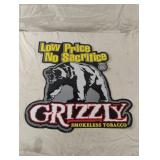 Grizzly Smokeless Tobacco metal sign