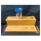 10 oz acrylic tumblers with blue lids. 4 total