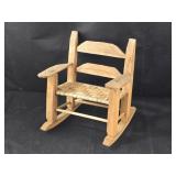 Miniature Wooden Rocking Chair 10"W 10ï¿½"T
