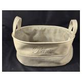 Canvas Handled Basket 18"L 14"zw