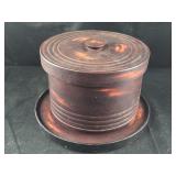 Wooden Burmese Lacquer Betel Box 13ï¿½"W 9ï¿½ï¿½"T