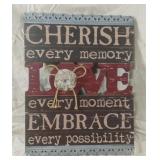 Cherish Every Moment wood wall decor 15 1/2 x 20