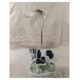 Vintage farmhouse cow lamp. Works