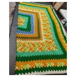 Crocheted throw. 50 x 50