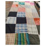 Vintage handmade quilt. Need repair. 76 x 62