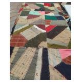 Vintage handmade quilt. Need repair 66 x 74