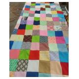 Handmade quilt facing 86 x 62