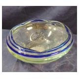 Vintage Dalian glass  cobalt blue Murano style