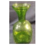 Vintage emerald glass decanter