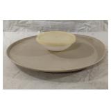 Vintage Round Tupperware Dip-N-Serve Platter