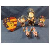 Patriotic figurines up to 5" tall