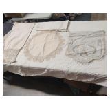 Vintage table cloth, runners and a doiley
