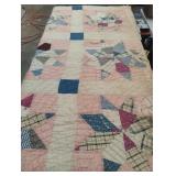 Vintage handmade quilt. Need repair 66 x 78