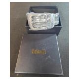 New Gelante black leather mens belt 34-36