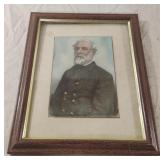Vintage Robert E. Lee framed photo and Kasprzyk