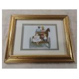 Vintage Ann Taylor framed print-"Family Carriage