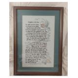 Footprints in The Sand framed artwork 14 x 20