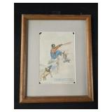 Vtg Framed 1976 Cream O