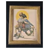 Vtg Framed Norman Rockwell Print 8ï¿½"x 10ï¿½"