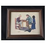 Vtg Norman Rockwell Framed Print 12"x 10"