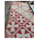 Vintage handmade quilt. Need repair. 82 x 68