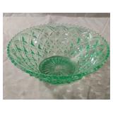 Vintage Imperial Glass uranium glass candy dish