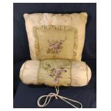Decorative pillows. 1 needs repairs
