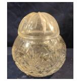 Vintage crystal lidded jar