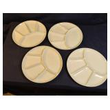 Ceramic divided plates. Set of 4