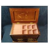 Vintage wood jewelry box