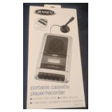 Jensen portable cassette player/recorder.